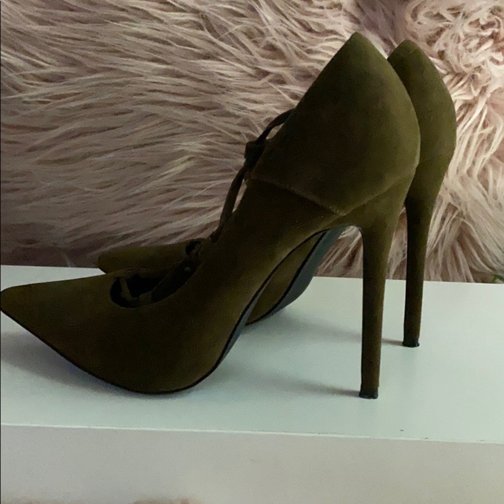 Olive green heels